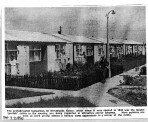 Newspaper cutting showing just a few properties of the prefab estate